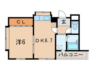 コーポ藤の物件間取画像